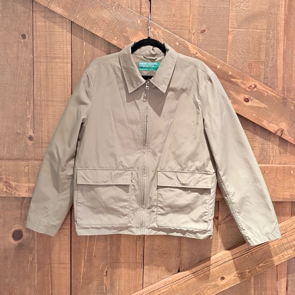 United Colors Of Benetton Olive Green Harrington jacket, medium